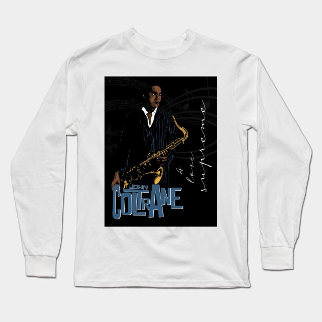 Jazz Poster - Coltrane, A Love Spreme Long Sleeve T-Shirt by Seiglan